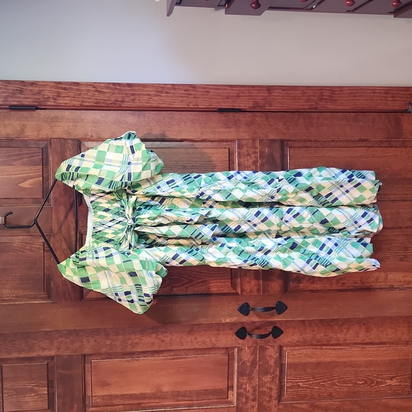 FAITHFULL THE BRAND Falabelle Midi Dress Billie Check Print Size S NWT - Picture 2 of 3